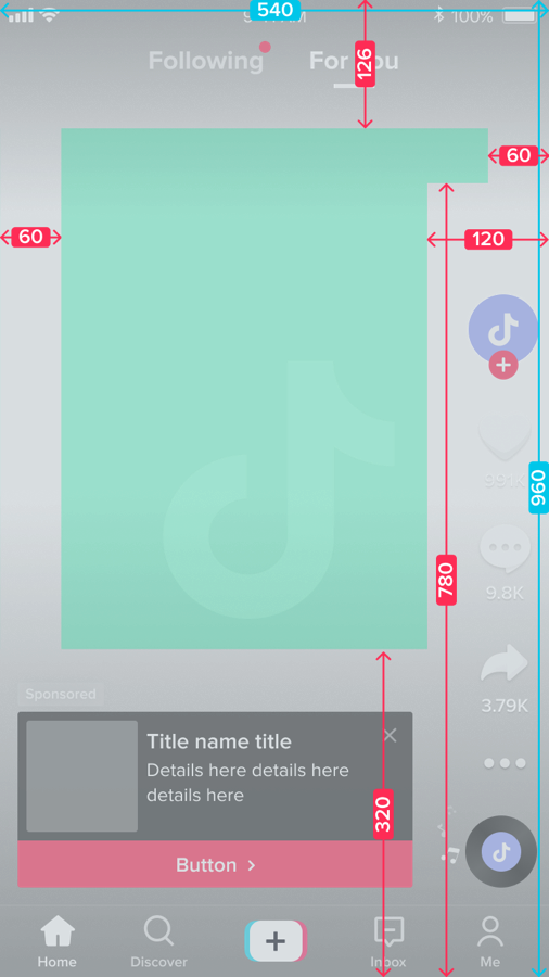 TikTok safe zone diagram